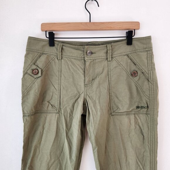 Marmot Olive Green Hiking Pants Adjustable Length Outdoors Rugged Women's 10 - Picture 4 of 14